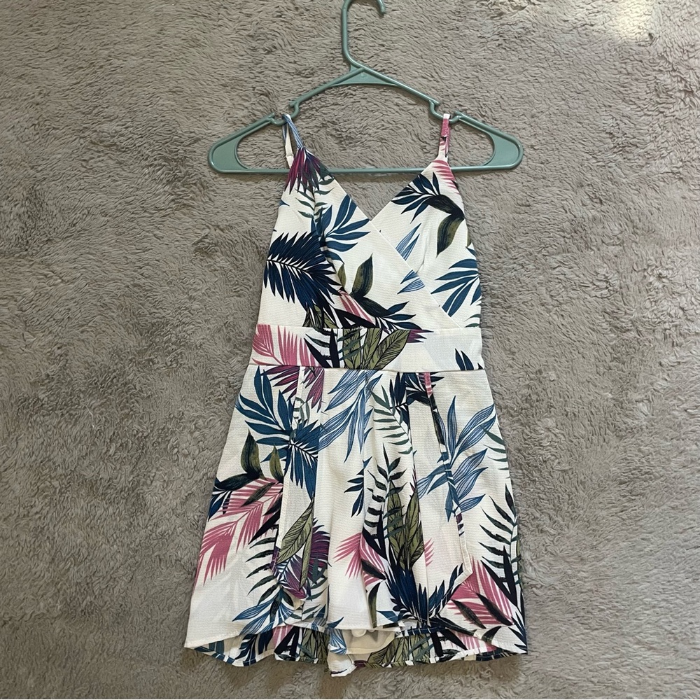 Floral Mini Romper Dress